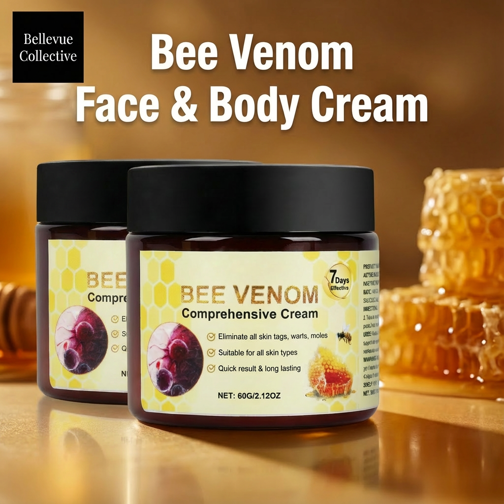 Bee Venom Face & Body Cream (60g) – Hydrating Firming Moisturizer with Salicylic Acid + Allantoin (2–3 Pack Options)