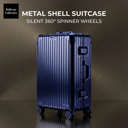 Hard Shell Suitcase with Silent 360° Spinner Wheels, Aluminum-Magnesium Alloy, Reinforced Corners & Travel Organizer Interior (20–29 in)
