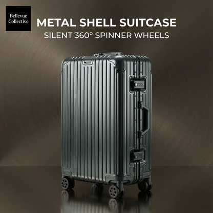Hard Shell Suitcase with Silent 360° Spinner Wheels, Aluminum-Magnesium Alloy, Reinforced Corners & Travel Organizer Interior (20–29 in)