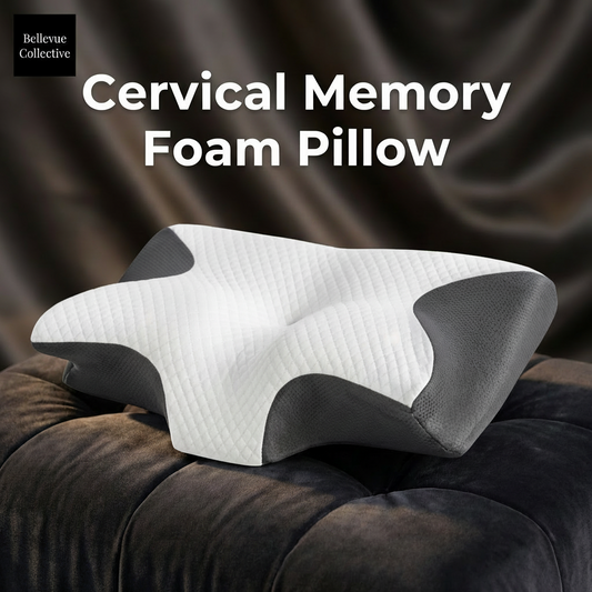 Cooling Cervical Memory Foam Pillow – Ergonomic Neck Support Pillow for Side, Back & Stomach Sleepers, Dual-Height Contour Design, Removable Washable Cover, 23.6" x 13.8"