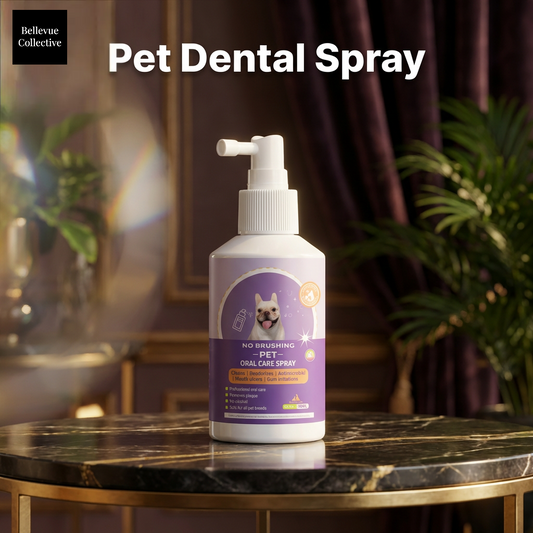 No-Brush Pet Dental Spray for Dogs & Cats (50ml) | Fresh Breath + Plaque & Tartar Control | Tea, Licorice & Mint Extract