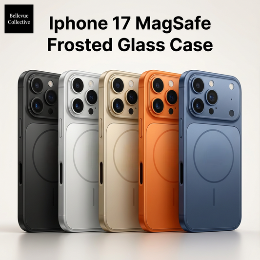 MagSafe Magnetic Frosted Glass Armor Case w/ Full Camera Protector for iPhone 17 Pro Max / 17 Pro / 17 Air – Slim Matte Shockproof Cover