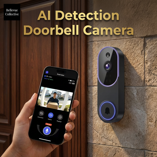 AI Detection Doorbell Camera, Night Vision, Two-Way Audio, Cloud Storage for Outdoor Security
