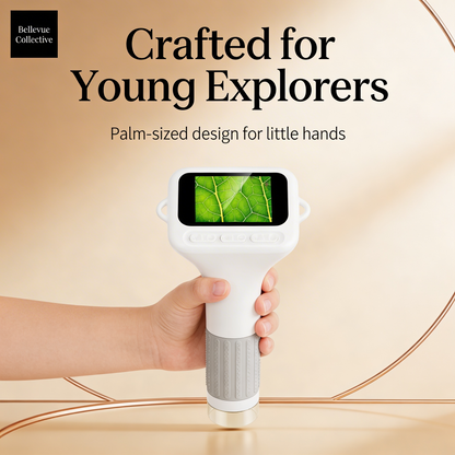Kids Digital Microscope with Screen | Rechargeable STEM Science Explorer