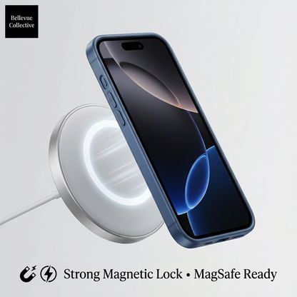 MagSafe Magnetic Frosted Glass Armor Case w/ Full Camera Protector for iPhone 17 Pro Max / 17 Pro / 17 Air – Slim Matte Shockproof Cover