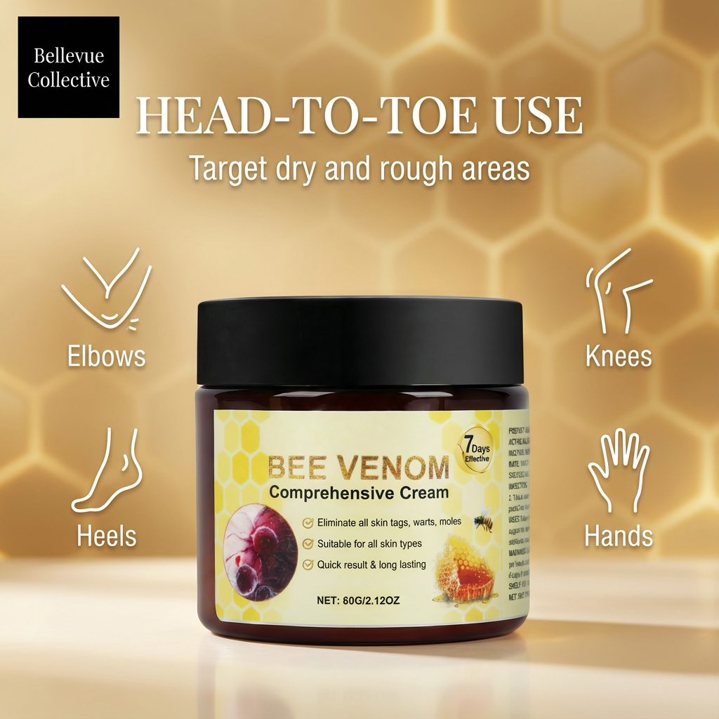 Bee Venom Face & Body Cream (60g) – Hydrating Firming Moisturizer with Salicylic Acid + Allantoin (2–3 Pack Options)