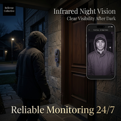 AI Detection Doorbell Camera, Night Vision, Two-Way Audio, Cloud Storage for Outdoor Security