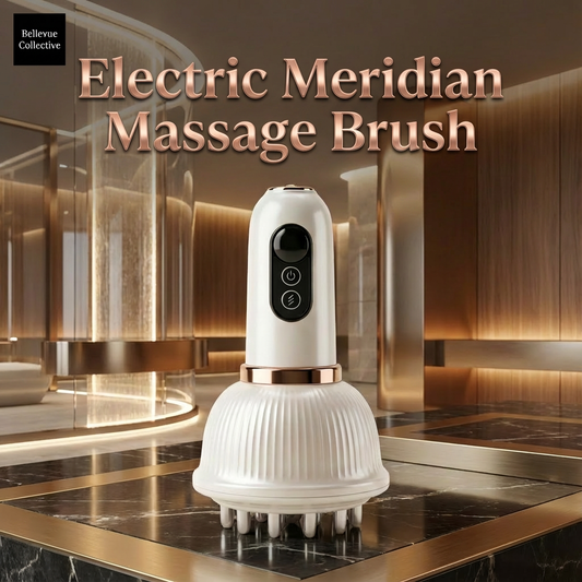 Electric Meridian Massage Brush (18-Node Head) — Rechargeable Handheld Body & Neck Massager