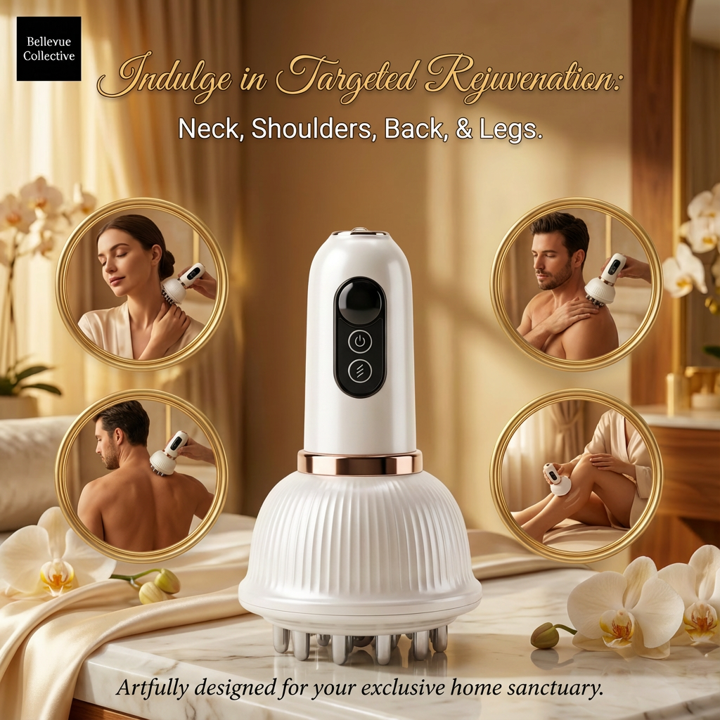 Electric Meridian Massage Brush (18-Node Head) — Rechargeable Handheld Body & Neck Massager