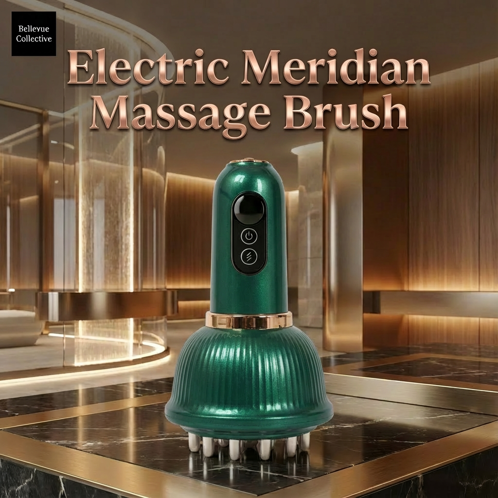Electric Meridian Massage Brush (18-Node Head) — Rechargeable Handheld Body & Neck Massager